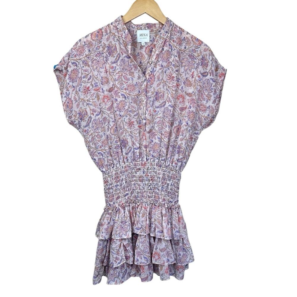 MISA Los Angeles Women's Eloisa Paisley Floral Ruffle Dress Women’s Size S - Picture 2 of 15
